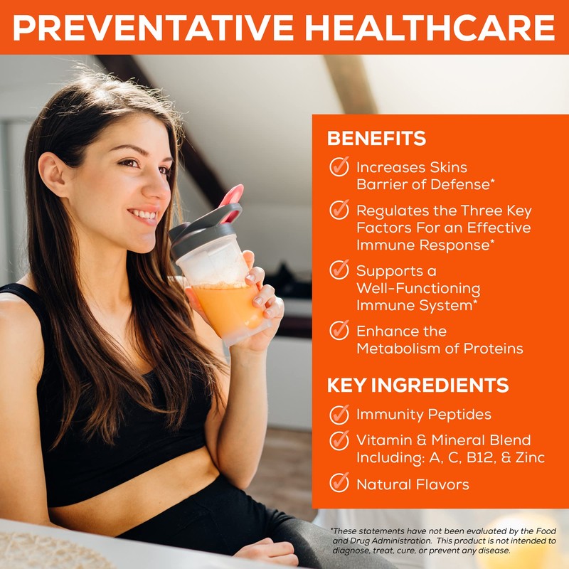 Step Above Proteins, Immunity Collagen Peptides, Orange Tangerine, 12 Oz