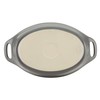 Rachael Ray Ceramics Oval Baker, 1.5-Quart, Gray