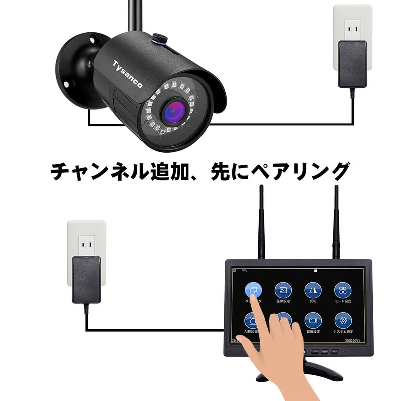 Tysanco Security Camera, Wireless, Outdoor, Indoor, with Microphone, Wireless, AI