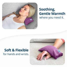 Iowa Corn Baby Mini - Microwavable Heating Pad & Reusable Cold Pack - Weighted Heating Pad for Cold Hands, Sore Neck, Achy Wrists - 4” x 8” - 1 lb (Purple Plum)