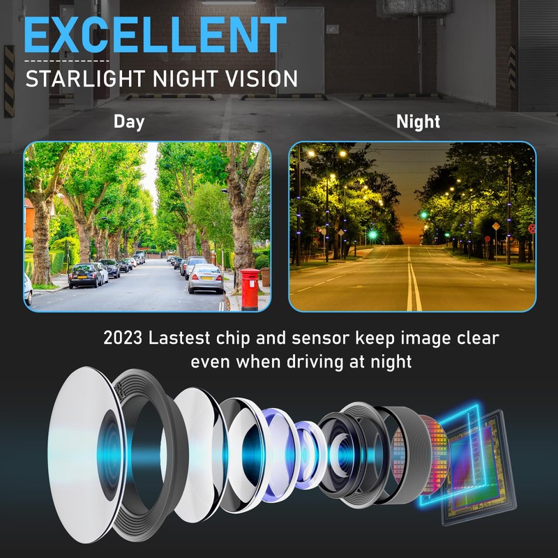 HD Backup Camera for Car Universal Front/Side/Rear Camera for 12V