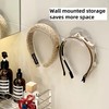 BRIUNN 4 Pcs Scrunchie Holder - Wall-Mounted Hair Tie Organizer,
