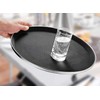 Esmeyer 307-010 Antirutsch-Tablett Tennessee, Fiberglas/Gummi, schwarz/Silber, 37 x 37 x