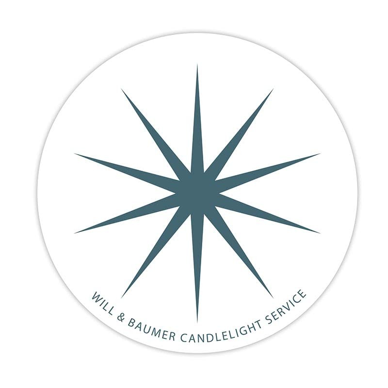 CB Church Supply Candlelight Service Candles with Cardstock Bobeche Kit