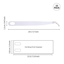 PYD Life 10 Pack Sublimation Vinyl Tweezers White Blanks 5.7" x 0.47" for Craft Customized Patterns Names LOGO,Craft Weeder Vinyl Tools and Accessories for Cricut Cameo 5 DIY Projects