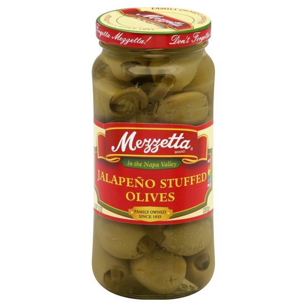 Mezzetta Jalapeno Stuffed Olives 10.0 OZ(Pack of 4)