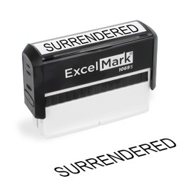 Surrendered Self-Inking Rubber Stamp - Black Ink - Required for Dealers Participating in The webDealer Program