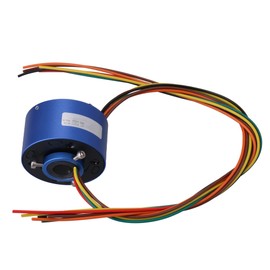 CNBTR 6 Wires 12.7MM Hole Dia Current Conductors Circuits Through Hole Slip Ring 380V AC/DC 10A Power Collector Ring 54mm