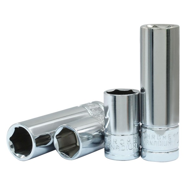 HARSKIYER 4 Pcs 1/4 Inch Drive 10mm Shallow & Deep