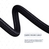 LEDSone 5 Meter Roll Black Cable 2 Core Braided Round,