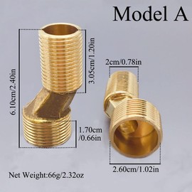 Brass Faucet Bathtub Adapter,Extension Bend Angle Kitchen Sink Adapter Shower Head Connector Accessories Eccentric Swing Arm Wall Mount Replacement for Laundry Room (7cm)