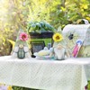 Gehydy Set of 2 Summer Gnome Flowers Decoration Spring Decoration