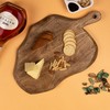GoCraft Wooden Cutting Board with Handle | Mango Wood Leaf