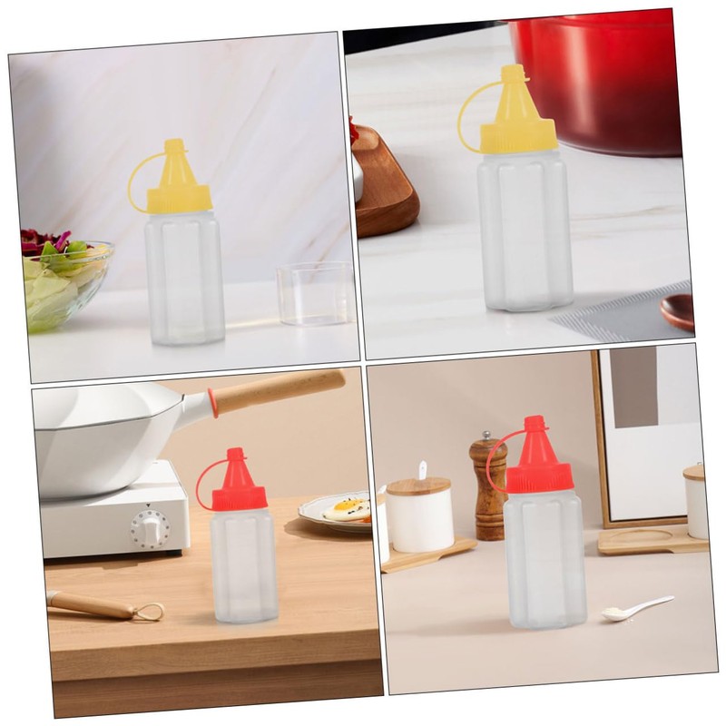 ABOOFAN 8pcs Mini Squeeze Bottles Reusable Leak Condiment Containers for