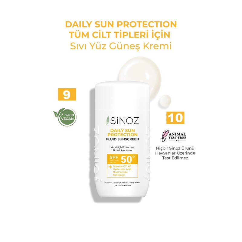 Sinoz Daily Sun Protect Fluid Sonnenschutzmittel SPF50+ / PA++++
