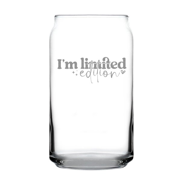 I'm Limited Edition Hand Engraved 16oz Can-Shaped Pint Glass, Fun