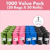 GORILLA SUPPLY 1000 multicolor poop bags for dogs with Dispenser