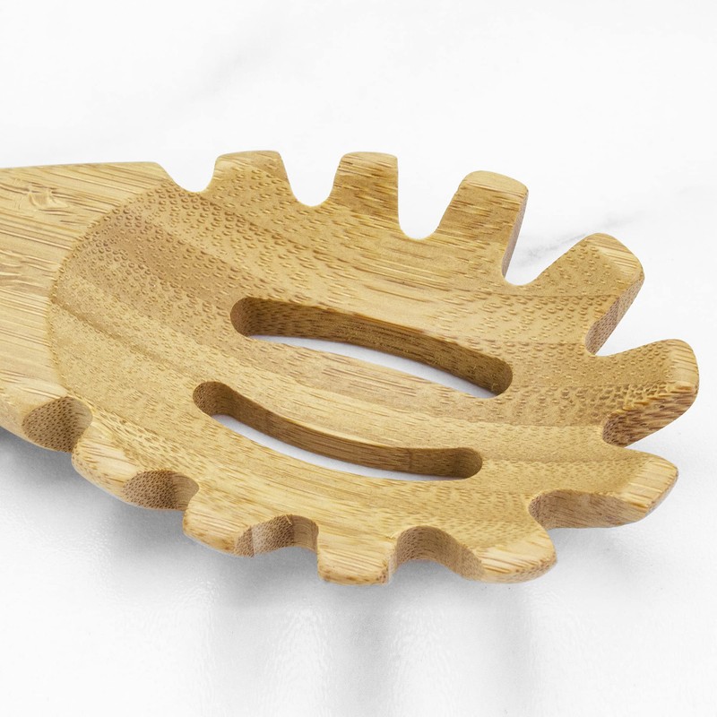 Totally Bamboo 14" Spaghetti Spoon – Natural Bamboo Pasta Server