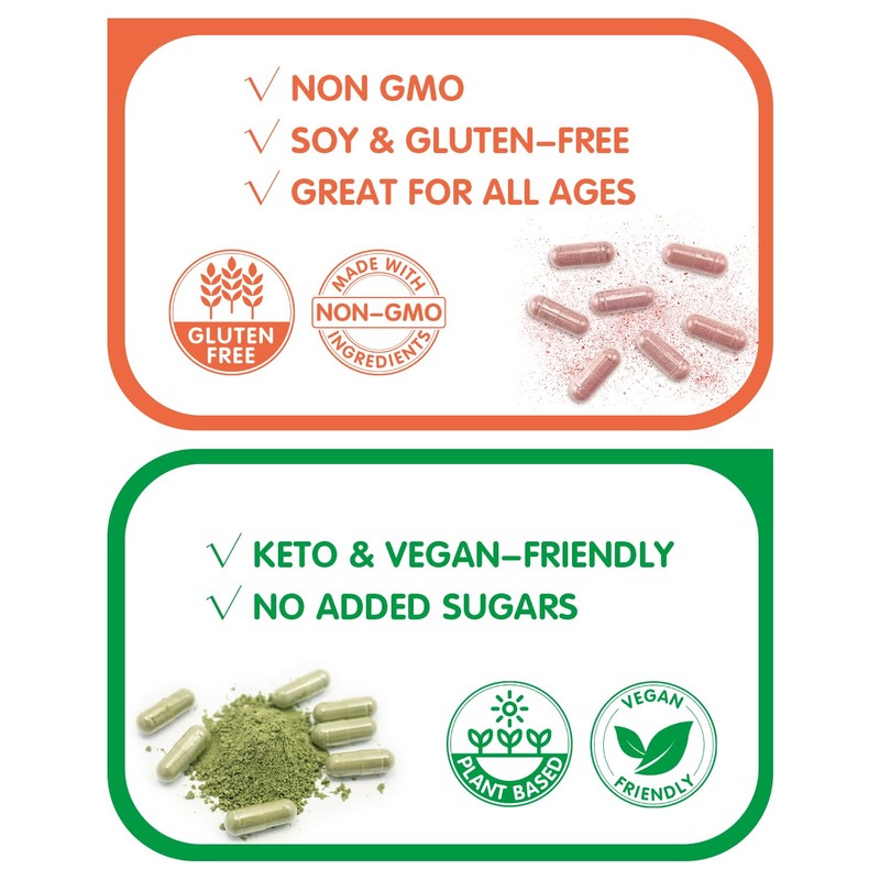 Fruits and Veggies Supplement, Natural Fruit and Vegetable Vitamins Soy