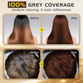 SUPGUDER Brown Hair Shampoo 3 in 1, Instant Hair Color for Gray Hair Coverage, 500ML Hair Color Shampoo Lasts 30 Days with Herbal Ingredient, Natural Hair Color Shampoo for Women & Men