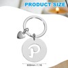 PATIKIL Initial Letter Keychain, Stainless Steel Disc Letter A-Z Charm