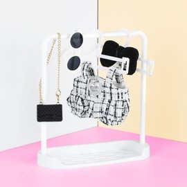 Muomdid Doll Clothes for Doll (NO Doll) 15 cm White Outfits for Dolls Elegant Jumpsuit Black Bow Hair Clips Glasses and Bag Exquisite Clothes Accessories Compatible with Doll (Style 7)