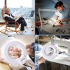 10X Magnifying Floor Lamp with 5 Wheels Rolling Base for