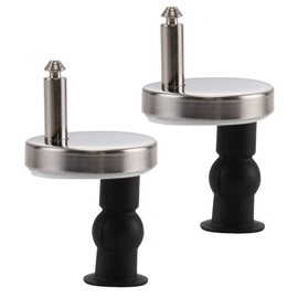 2Pcs Toilet Seat Fittings, Quick Release Toilet Seat Hinges Top Replacement Parts with Rubber Expansion Screws Bolts for WC Toilet Blind Holes (Diameter 60mm/2.36in)