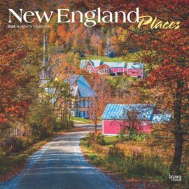 BrownTrout, New England Places 2025 Wall Calendar
