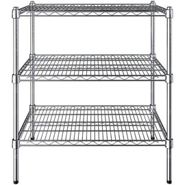 PRO&Family 21" x 30" NSF Chrome 3 Wire Shelf Kit 34" Posts.