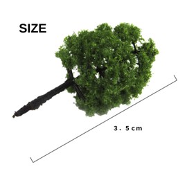 heizi Diorama Trees, Set of 60, HO Gauge, N Gauge, Landscape, Trees, Railway Model, Architectural Model, Miniature, Plastic Model, Material (1.4 inches (3.5 cm), Dark Green)