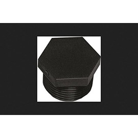 Green LEAF F 1014 P Hexagonal Pipe Plug, 1-1/4 in, MNPT, Polypropylene