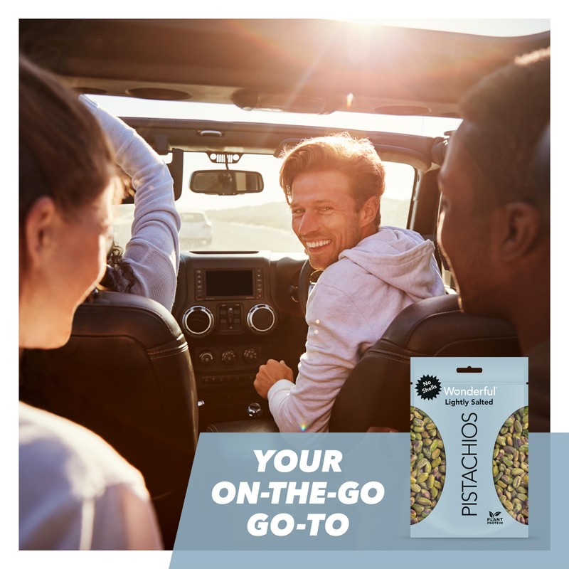 Wonderful Pistachios No Shells, Lightly Salted Nuts, 6 Ounce Resealable