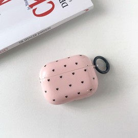 COTYPOFLIYTT Compatible with Airpods Pro 2nd Generation Case Soft TPU with Heart Pattern with Cleaner Kit Keychain for AirPods Pro Case Shockproof for Girls Women Airpods Pro 2nd/1st-Pink