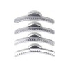 GLAMSA WAVE 4 CLIPS SILVER HAIRDRESSING CLIPS CLAMPS HAIR STYLING