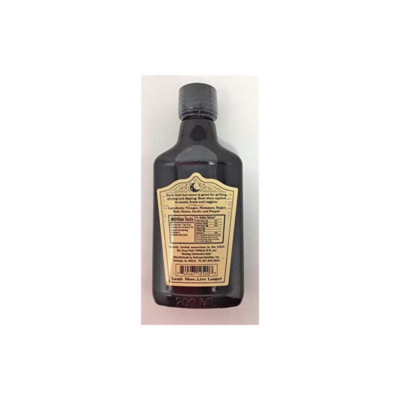 Fairhope Favorites Moonshine Hot Sauce - Black Gold - 6.75