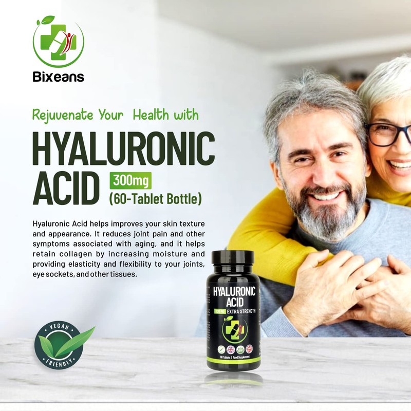 Bixeans Extra Strong Hyaluronic Acid 300milligram - 60 Tablets -