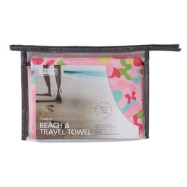 Microfibre Towel in Pink Camouflage Design, 175 cm x 85 cm, Soft, Extremely Absorbent, Space Saving, Perfect as a Travel Towel for Holiday, Beach Towel, Sports Towel, Camping Towel