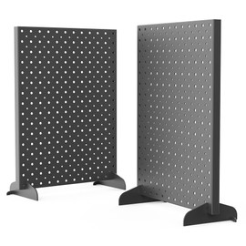 Ultrawall Pegboard Display Stand, Metal Tabletop Pegboard Display, Accessories Rack Organizer for Jewelry, Retail Stores, Craft Shows, 12"X16", 2pcs Black