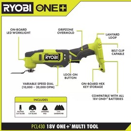 ONE+ 18V Cordless 2-Tool Combo Kit with Multi-Tool and 5 in. Random Orbit Sander (Tools Only)