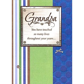 Designer Greetings Touched So Many Lives Sliver Foil Screws Father's Day Card for Grandpa