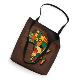 Africa Map African Kente Cloth Print Juneteenth Men Women Tote Bag