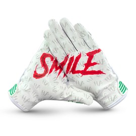 XEZROX WEAR Youth Football Gloves for Boys Girls & Kids Tacky Grip, Breathable & Comfortable – Durable Sports Gloves (White, Adult Small)