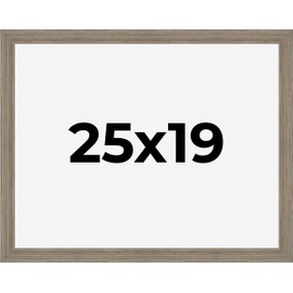 25x19 Frame Gray Barnwood Picture Frame - Modern Photo Frame Includes UV Acrylic Shatter Guard Front, Acid Free Foam Backing Board, Hanging Hardware Wood Wall Frames for Family Photos - no Mat