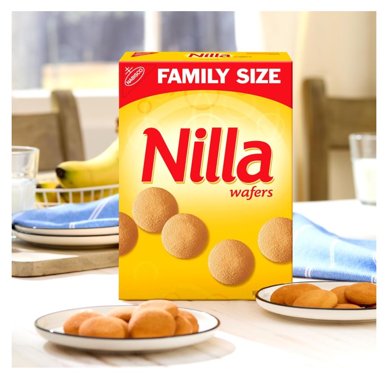 Nilla Wafers Cookies, Vanilla Wafers, Family Size, 15 oz (Pack