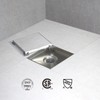 SaniteModar Square Shower Drain 6 inch with Shower Drain Base,