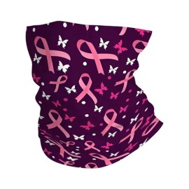Bufanda De Cinta Morada Con Estampado De Mariposas, Multifun