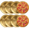 YEUIKERR 8 Pieces Gold Pizza Pan Bulk 12 inch Stainless