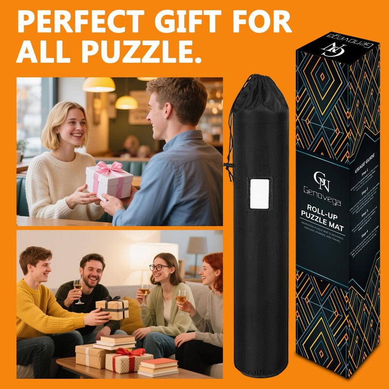 Jigsaw Puzzle Mat Roll Up, 45” x 29.5” Puzzles Matt