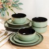 LERATIO Ceramic Dinnerware Sets for 4,12 Pieces Poreclain Plates and